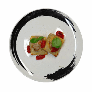 Crespella melanzane e confit