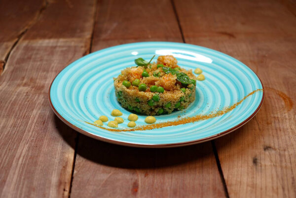 Quinoa mazzancolle, piselli e curry - immagine 3